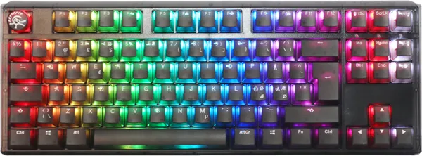 Ducky One 3 - Aura Black Nordic - TKL - Kailh Box Jellyfish Switch Y - RGB - ND - Gaming-tangentbord - Nordisk - Svart